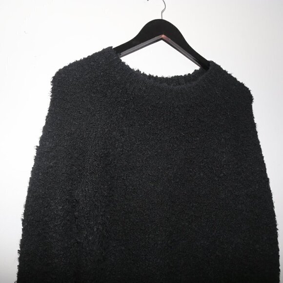 WILFRED FREE Kroes Mohair Wool Acrylic Blend Eyelash Black Sweater - Picture 2 of 7